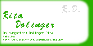 rita dolinger business card
